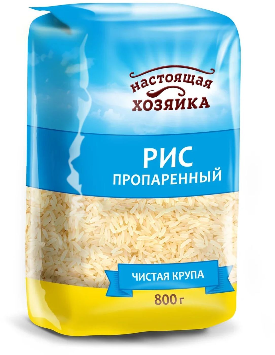Крупа Рис длиннозерный, пропаренный, Настоящая хозяйка, 800 г - купить ...