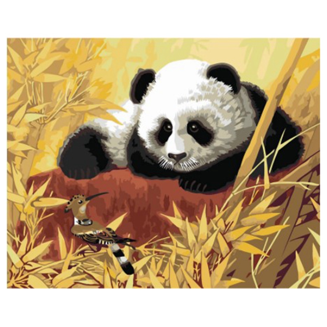 Рисунок панда красками