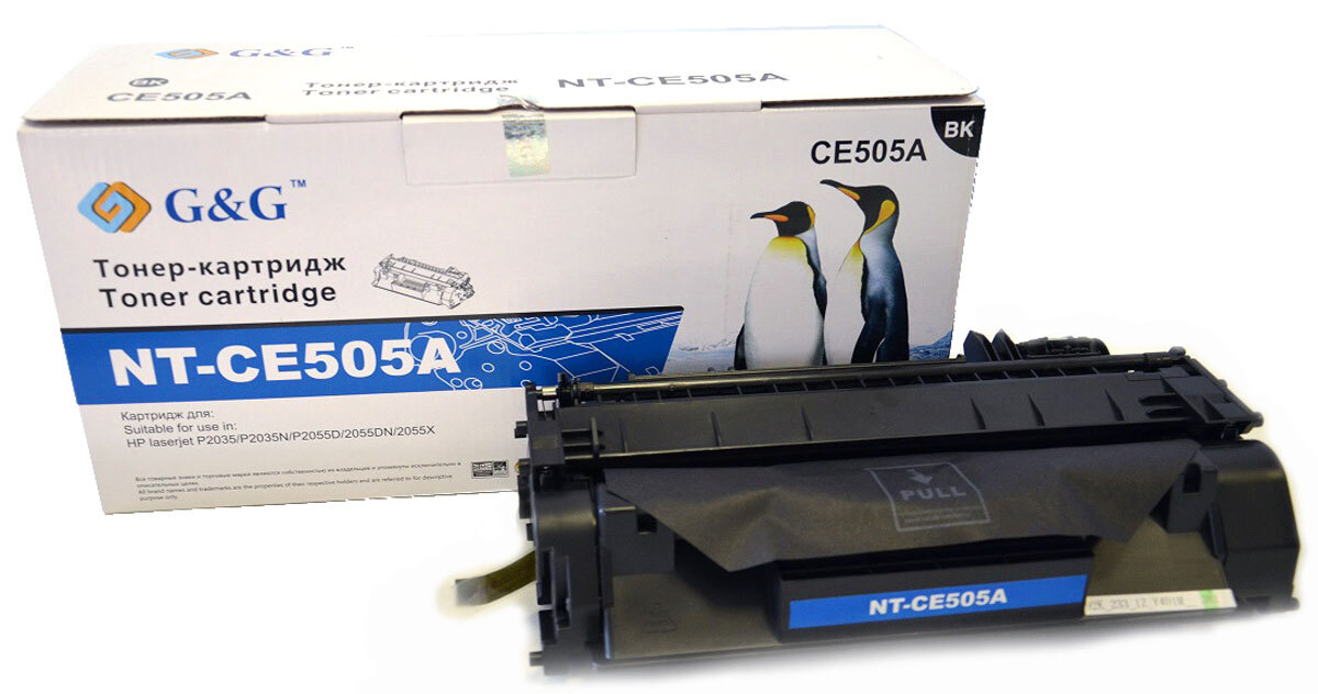 Картриджи совместимые для принтеров купить. Картридж g&g NT-ce505a.