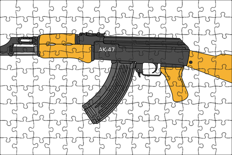 Картинка автомата калашникова для пазла