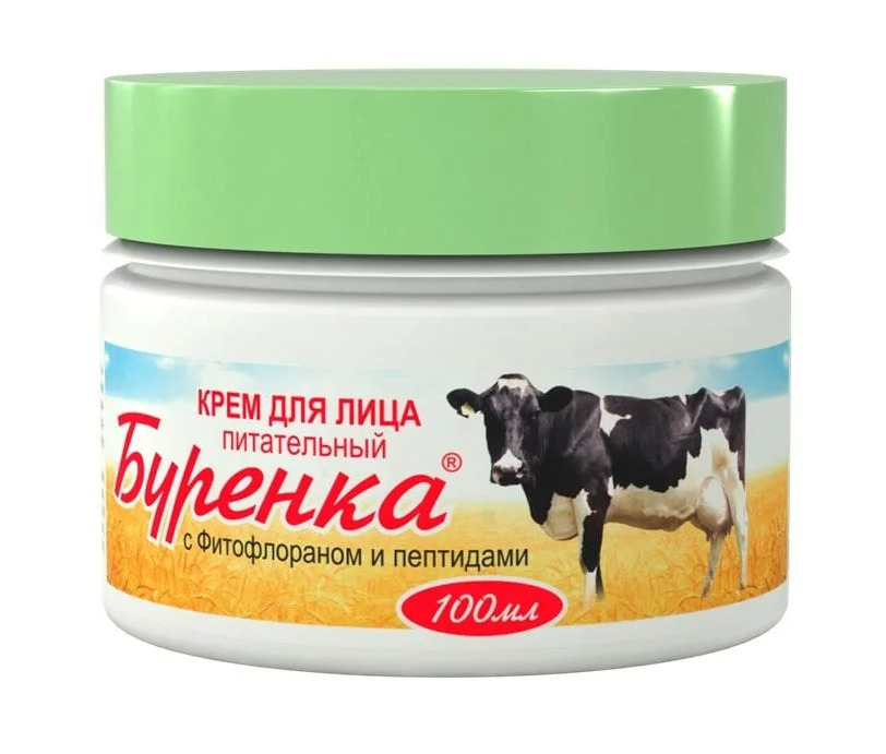 Буренка крем для лица питательный с фитофлораном и пептидами, 100 мл ...