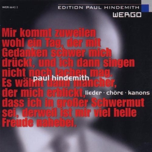 AUDIO CD Hindemith, Paul - Lieder, ChOre, Kanons. Gritton, R./ Rundfunkchor Berlin. 1 CD