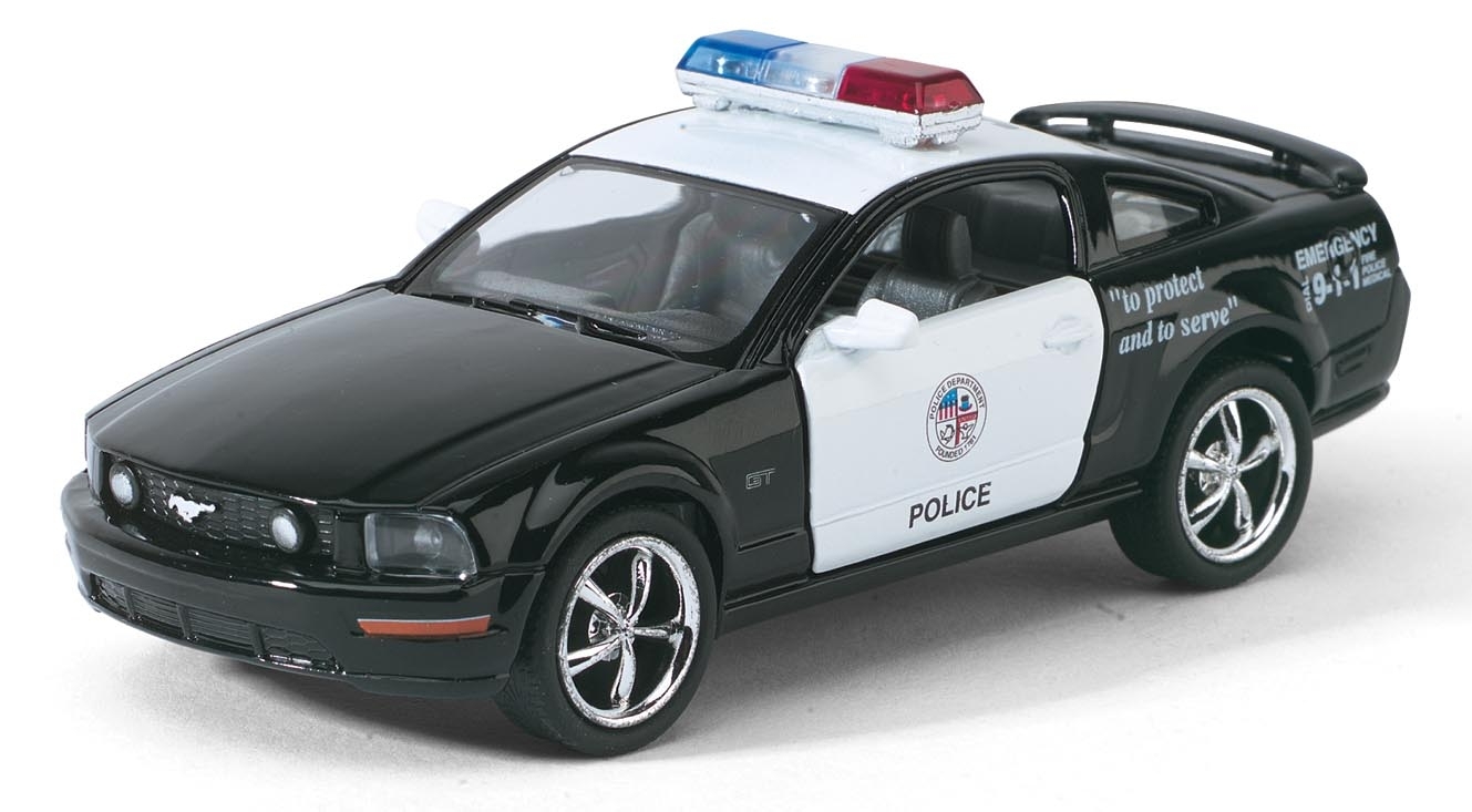 МодельмашиныKINSMART"FORDMustangGT(Police)"инерция1:38