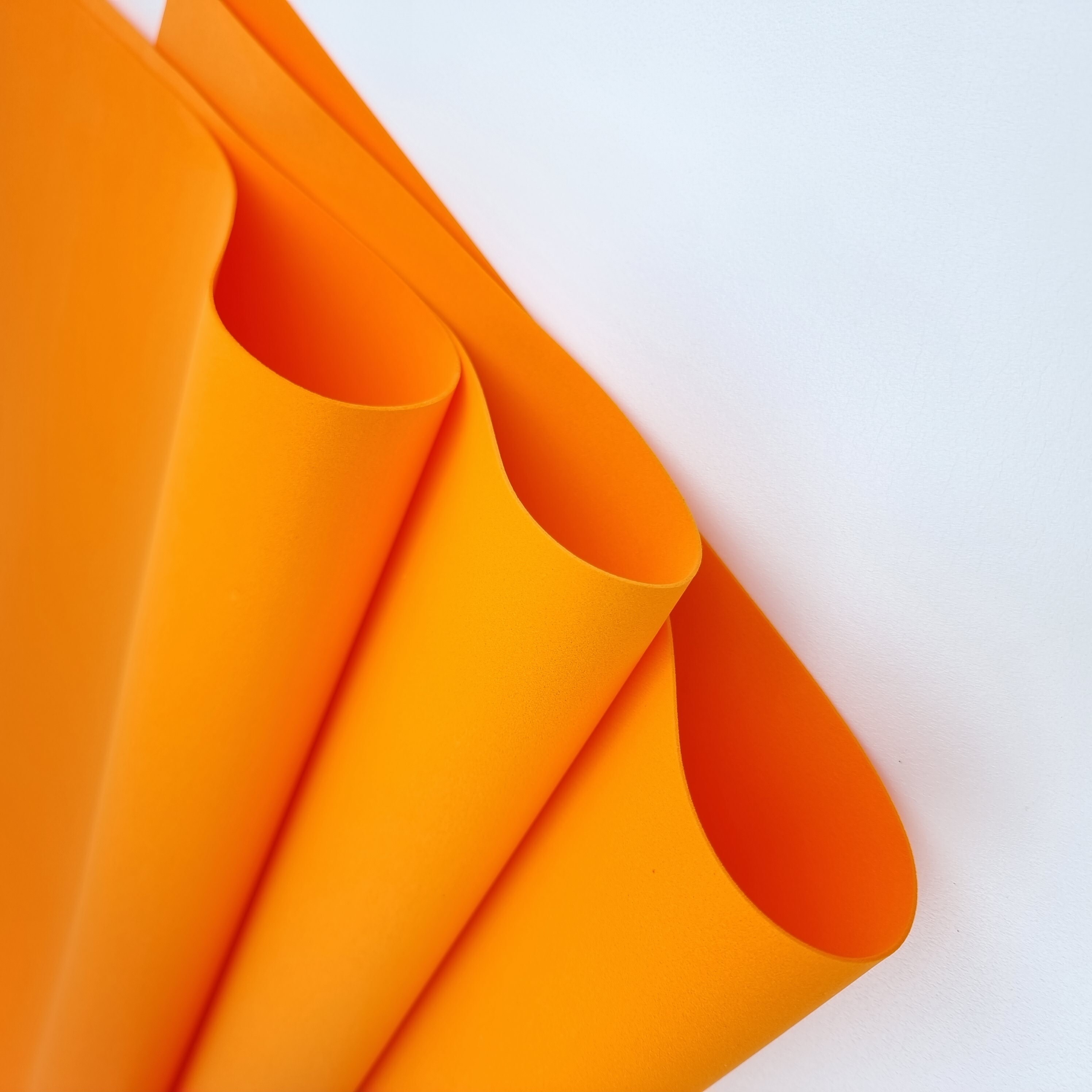 Фоамиран иранский Мандариновый 60 * 70 см толщина 1 мм 3 листа / фоам ...