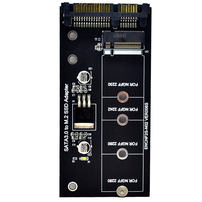 АдаптерNGFFM.2M2SATA3RaiserдляSATASSDExpansionCardBKeySupport30/42/60/80мм