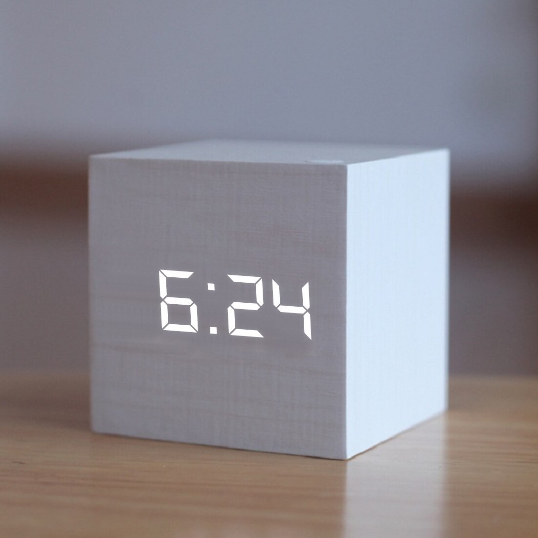 Электронные настольные часы-будильник led Wooden Alarm Clock