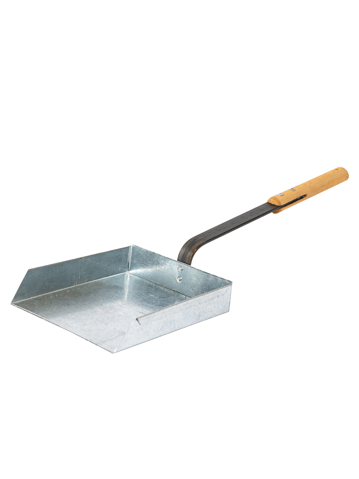 Совок для золы большой ЮКША, оцинкованный 19 * 16 см, ручка 32 см