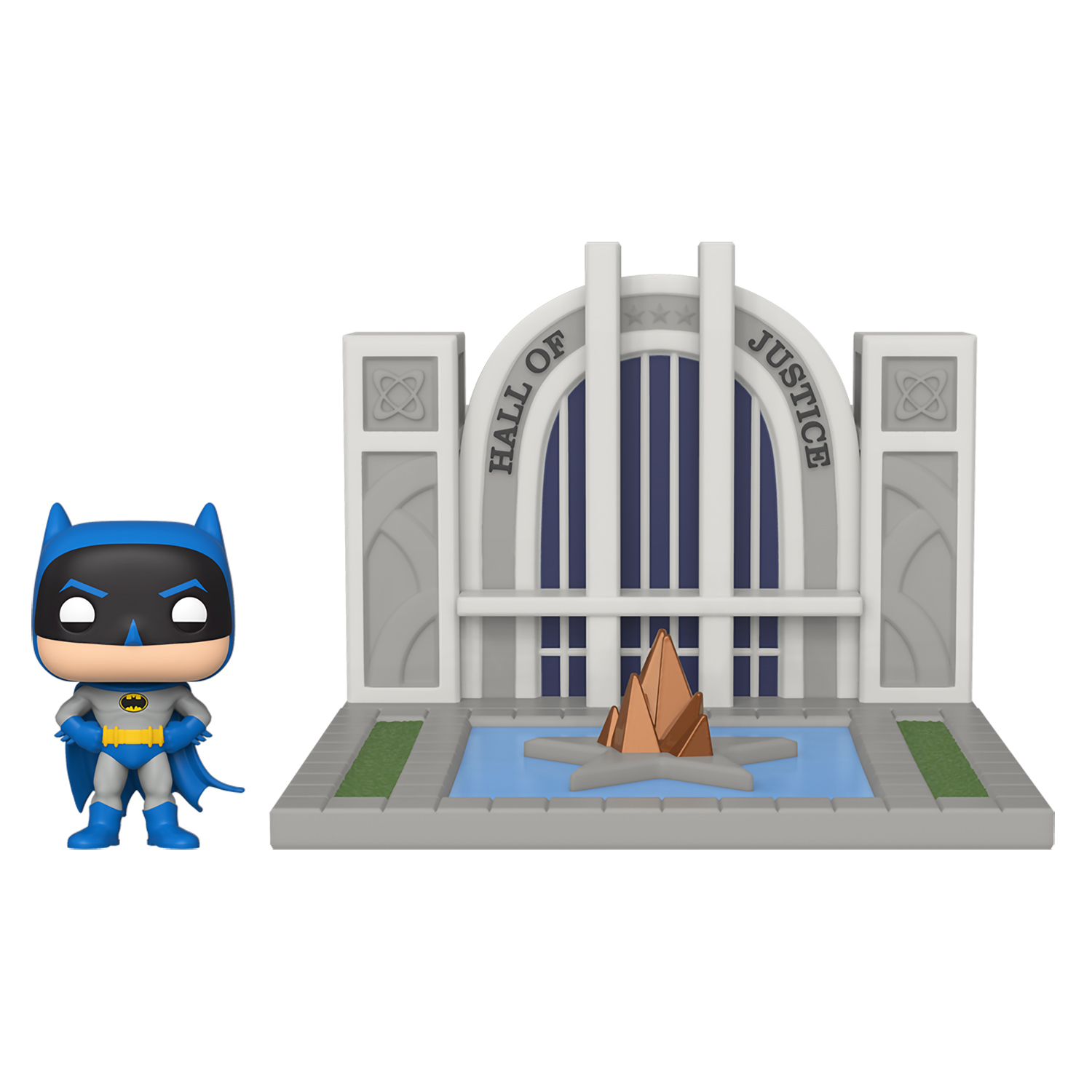 batman with hall of justice funko