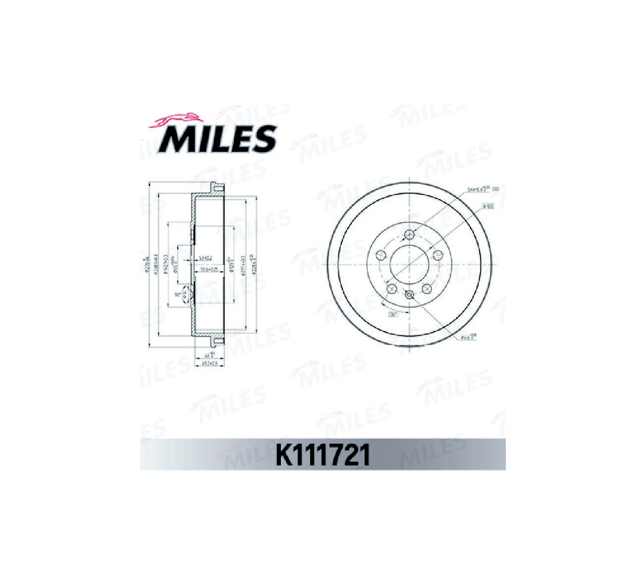 Барабан тормозной VW POLO RUSSIA, MILES K111721