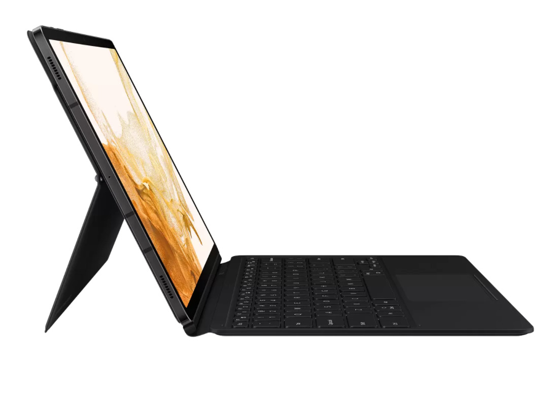 Чехол-клавиатура Samsung для Tab S8+/S7+ (русская раскладка), черный ...