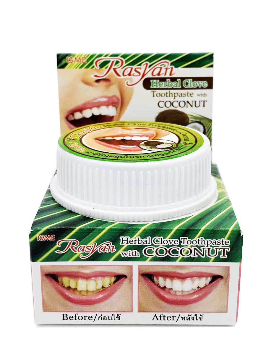 Rasyan Зубная паста травяная Райсан с гвоздикой и кокосом Herbal Clove Toothpaste With Coconut, 25 г