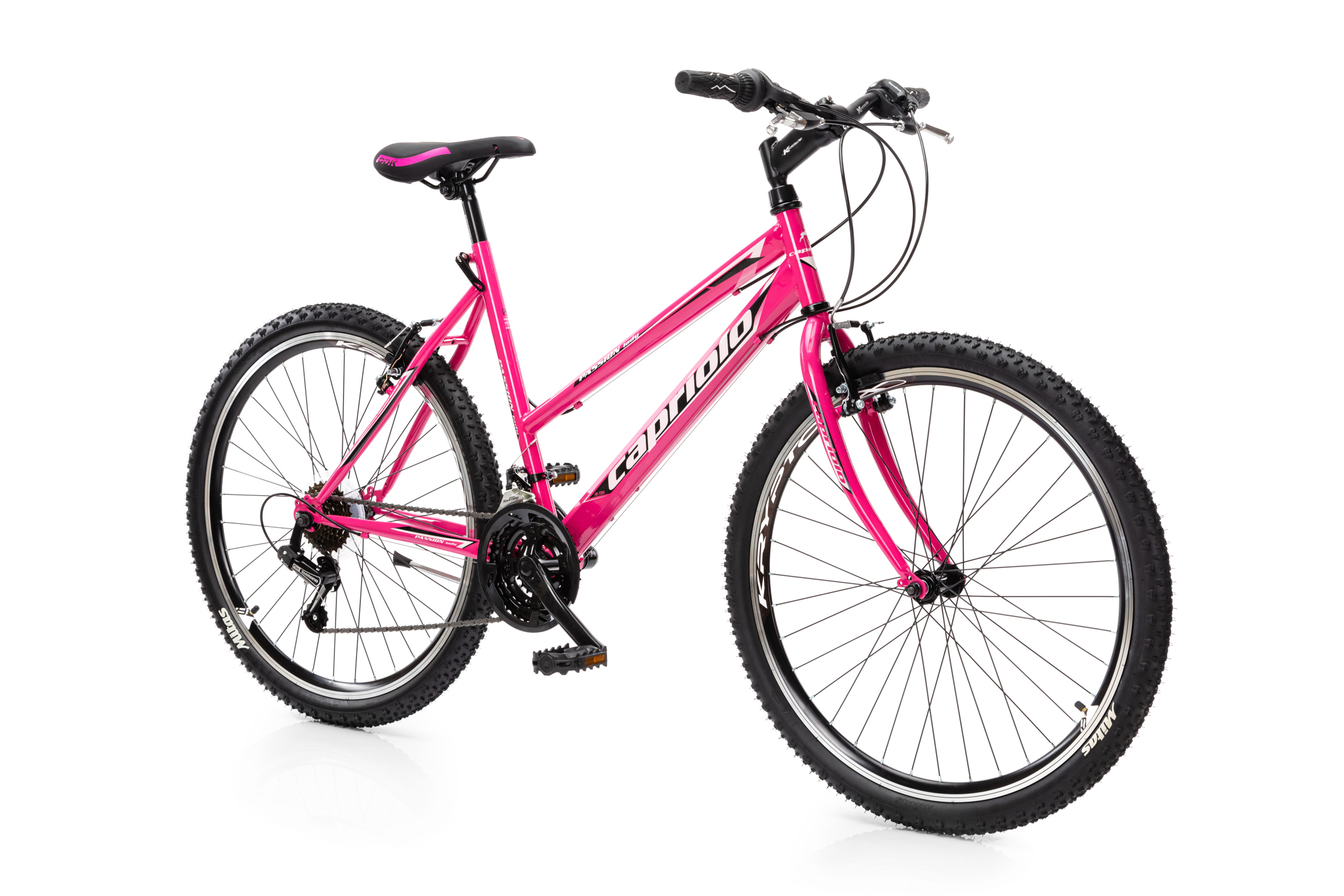 Велосипед CAPRIOLO MTB PASSION LADY (3 X 6), рама сталь 17'', колёса 26'' (фиолетовый - белый)