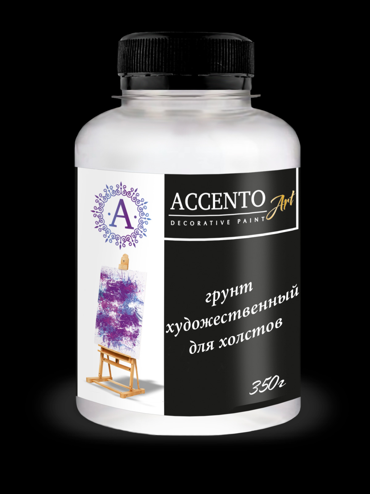 Грунт акриловый ACCENTOART художественный для холста белый 350г