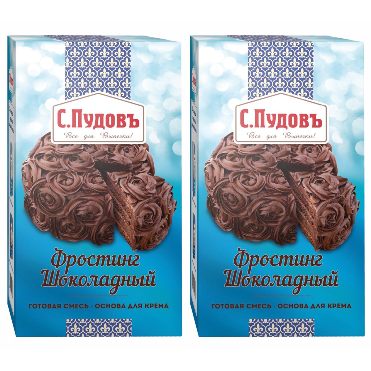 С.Пудовъ Фростинг Шоколадный готовая смесь, основа для крема, сахарная  пудра для фростинга, 100 г. (2 шт.) - купить с доставкой по выгодным ценам  в интернет-магазине OZON (557155748)