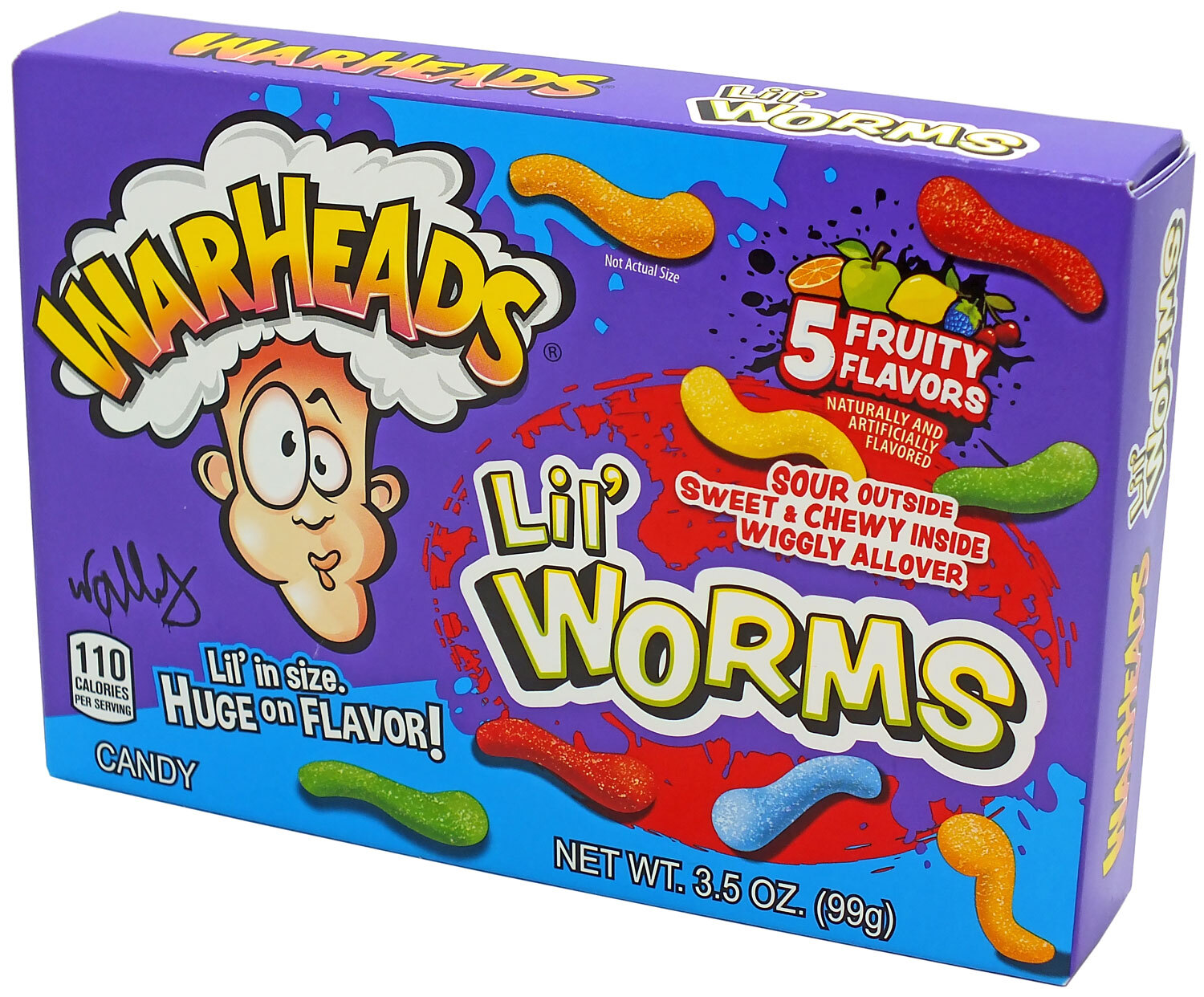 Вархедс мармелад лил вормс (Warheads Lil worms) 99 гр (12)