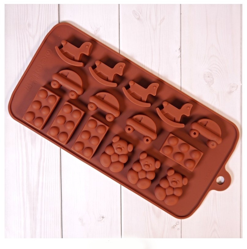 Формы для заливки шоколада. Форма силиконовая для шоколада "цифры двойные" 16*16 см, 20 ячеек. Силиконовая форма шоколад. Формочки для заливки шоколада.
