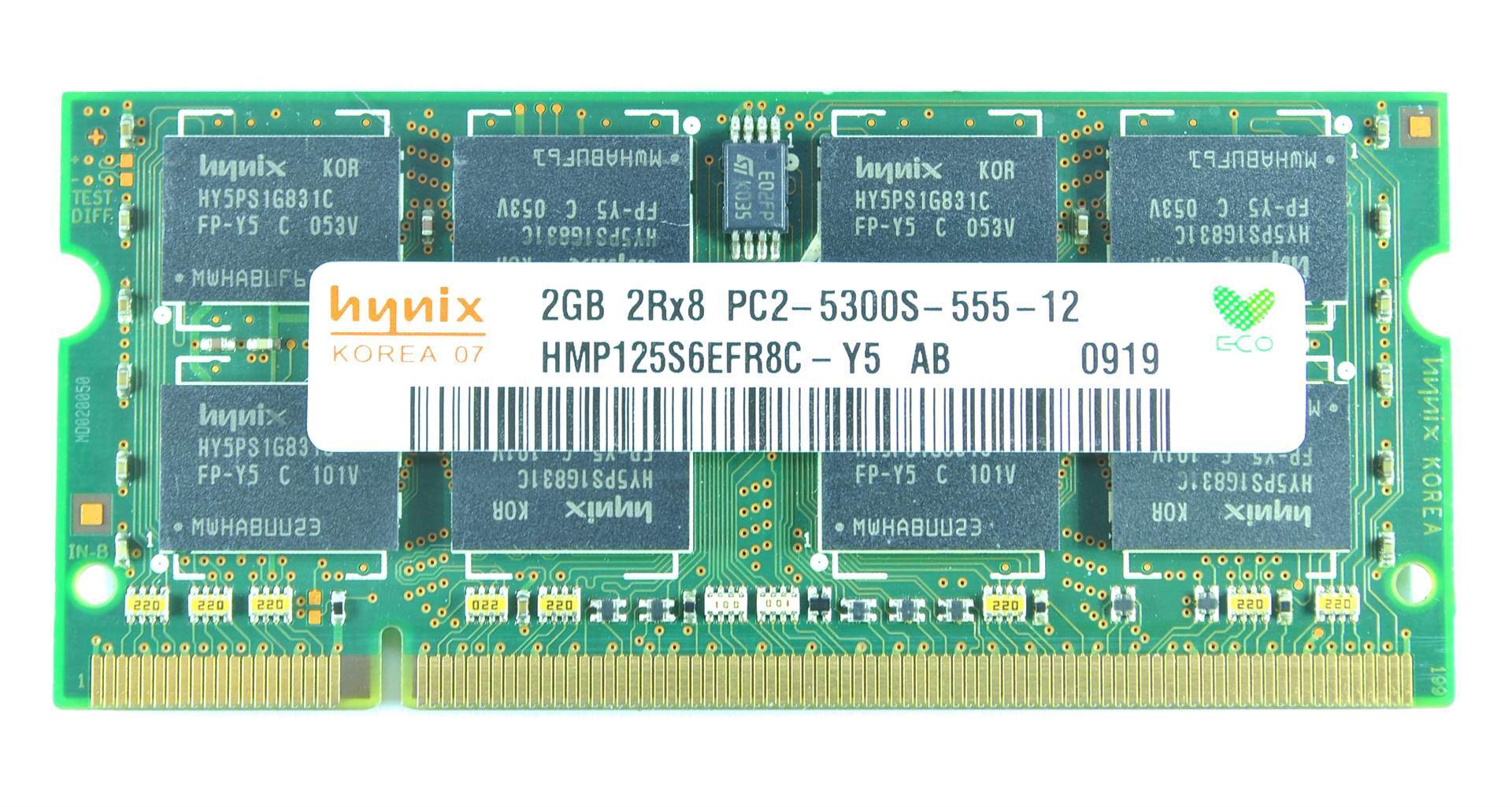 Модуль оперативной памяти Hynix 2GB 667MHz PC2-5300S 1x2 ГБ  (HMP125S6EFR8C-Y5) - купить по выгодной цене в интернет-магазине OZON  (353925106)