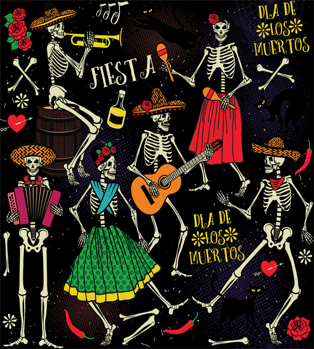 Мексиканские скелеты танцуют