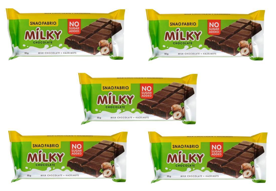 Snaq Fabriq молочный шоколад Milky (55 гр.) (молочно-Ореховая паста)