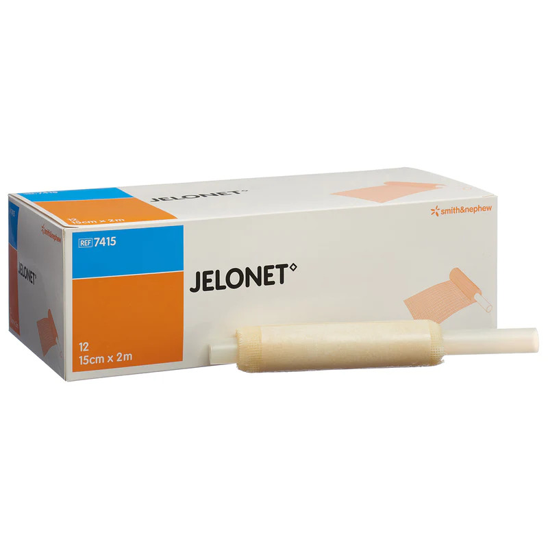 Jelonet(Джелонет)-Сетчатаятканнаямарлеваяповязка,пропитаннаямягкимпарафином,15смх2м,Smith&nephew,1шт.