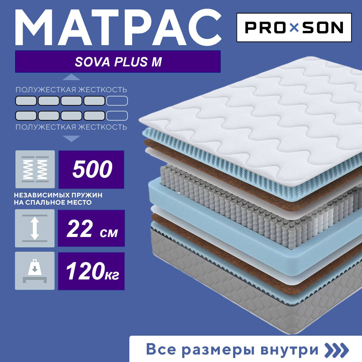 Матрас sova plus m