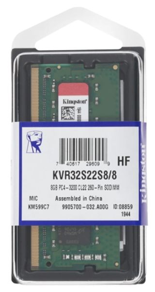 KingstonОперативнаяпамятьSO-DIMMDDR43200МГц8Гб1x8ГБ(KVR32S22S8/8)