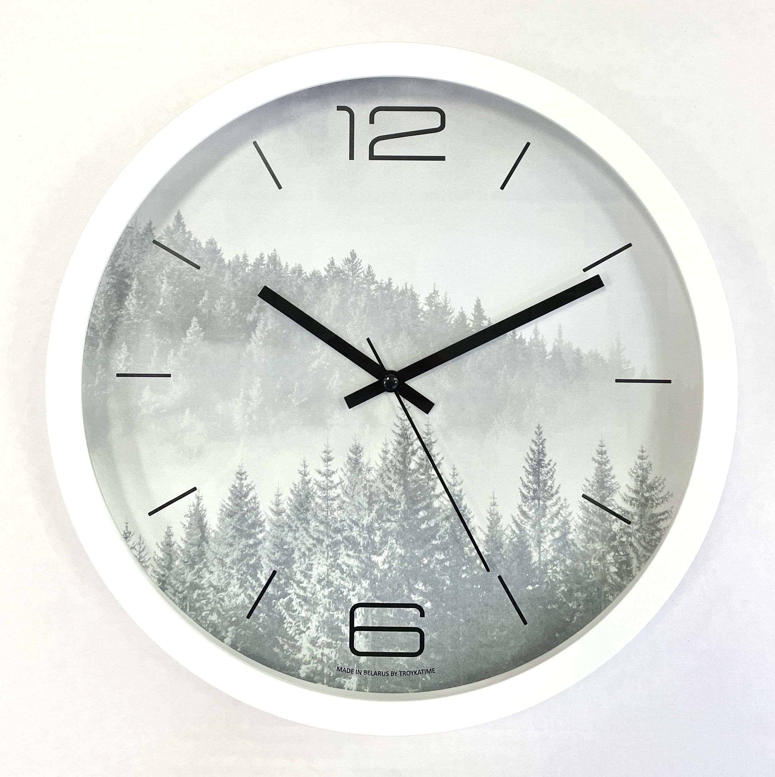 Настенные часы troykatime, d30 см, пластик, цвет серый 84759066. Настенные часы troykatime