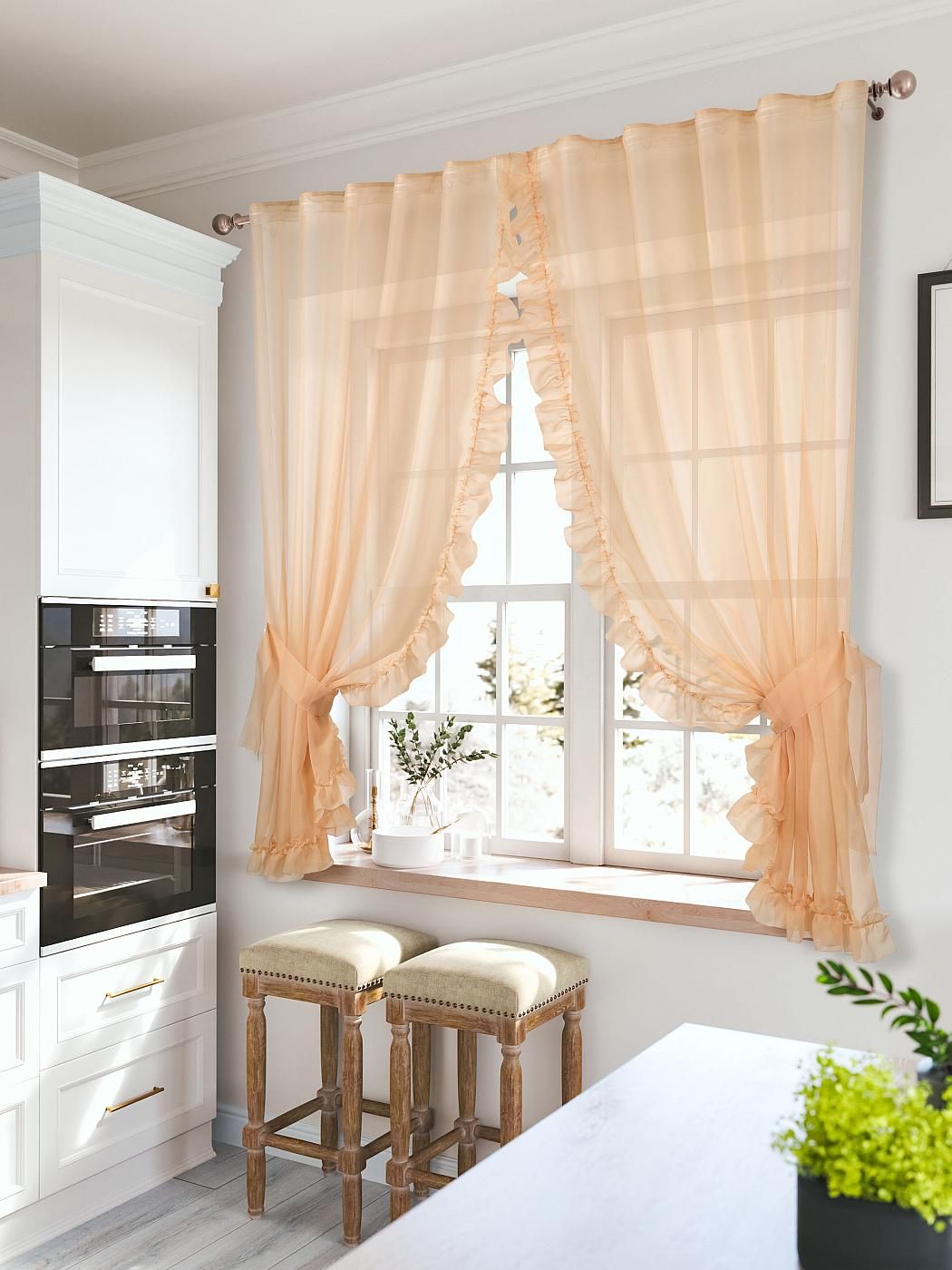 Шторы С Тюлью Для Кухни Купить