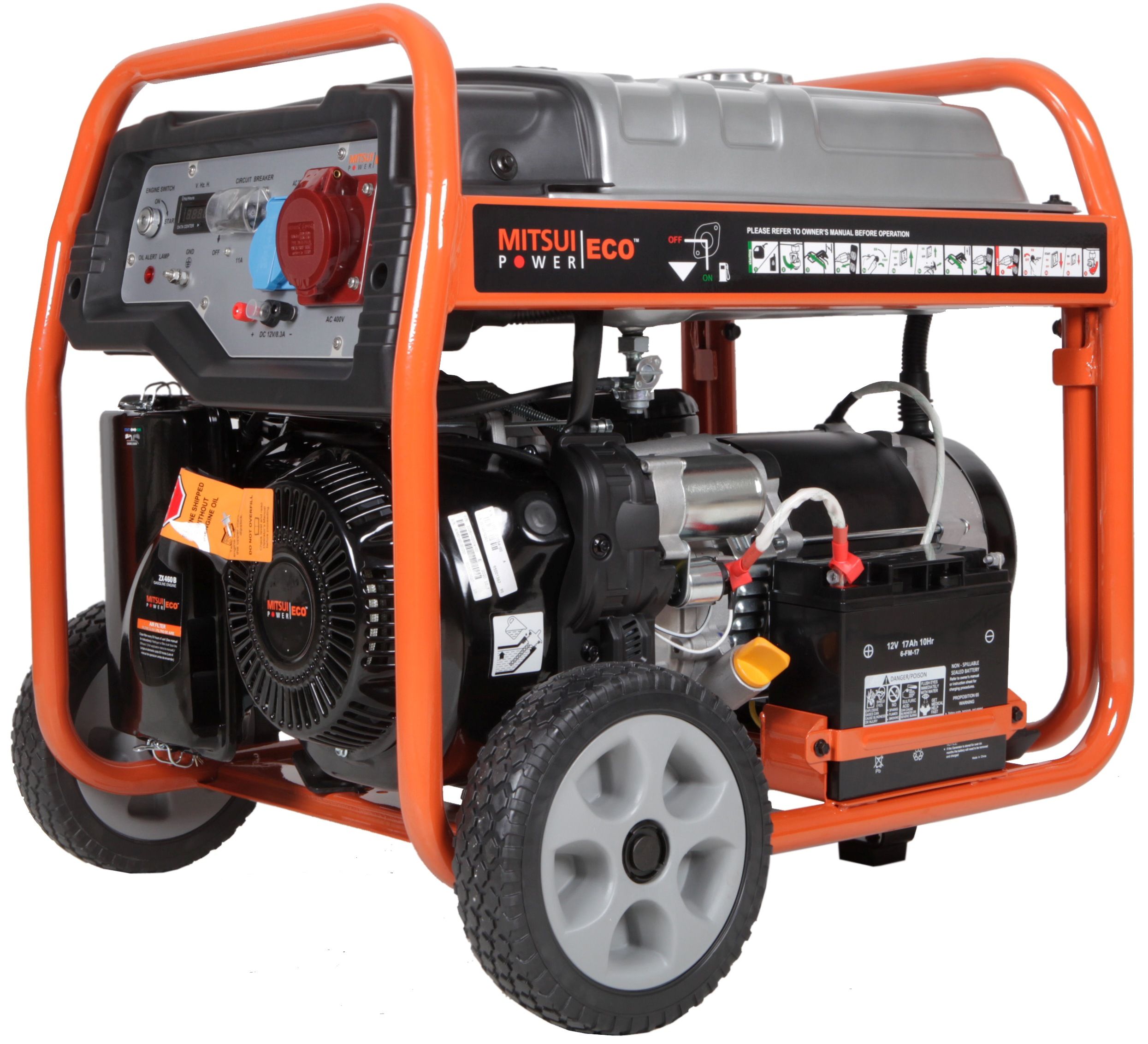 Бензиновый генератор Mitsui Power ECO ZM 9500 E-3 (8.5 кВт, 380/220 В, 3 фазы, электростартер)