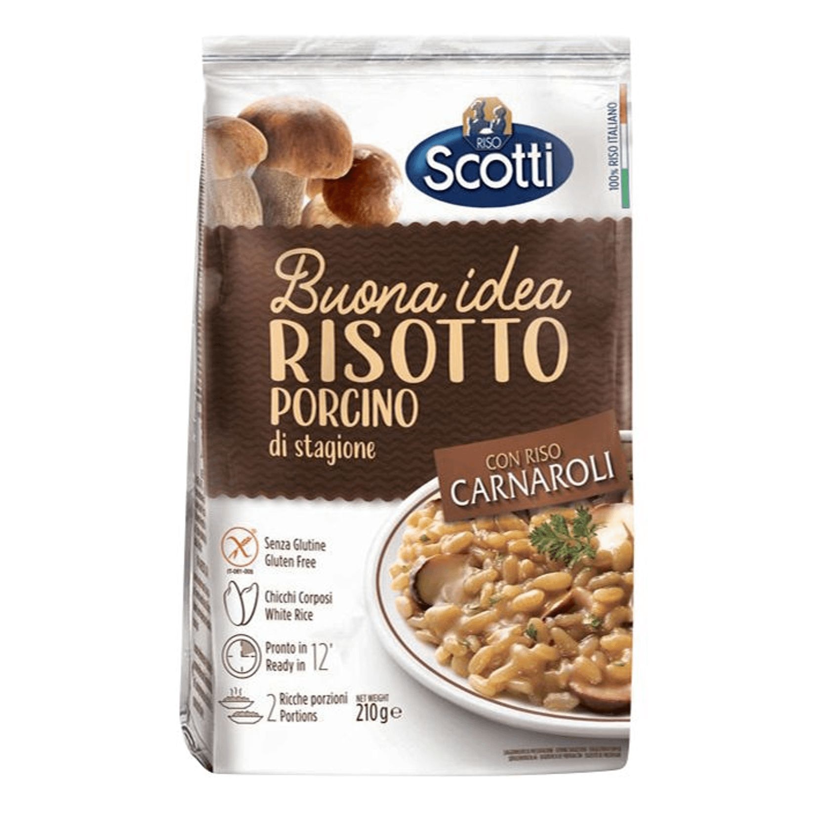 Ризотто Riso Scotti Risotto Porcino с белыми грибами 210 г - купить с  доставкой по выгодным ценам в интернет-магазине OZON (1306224847)