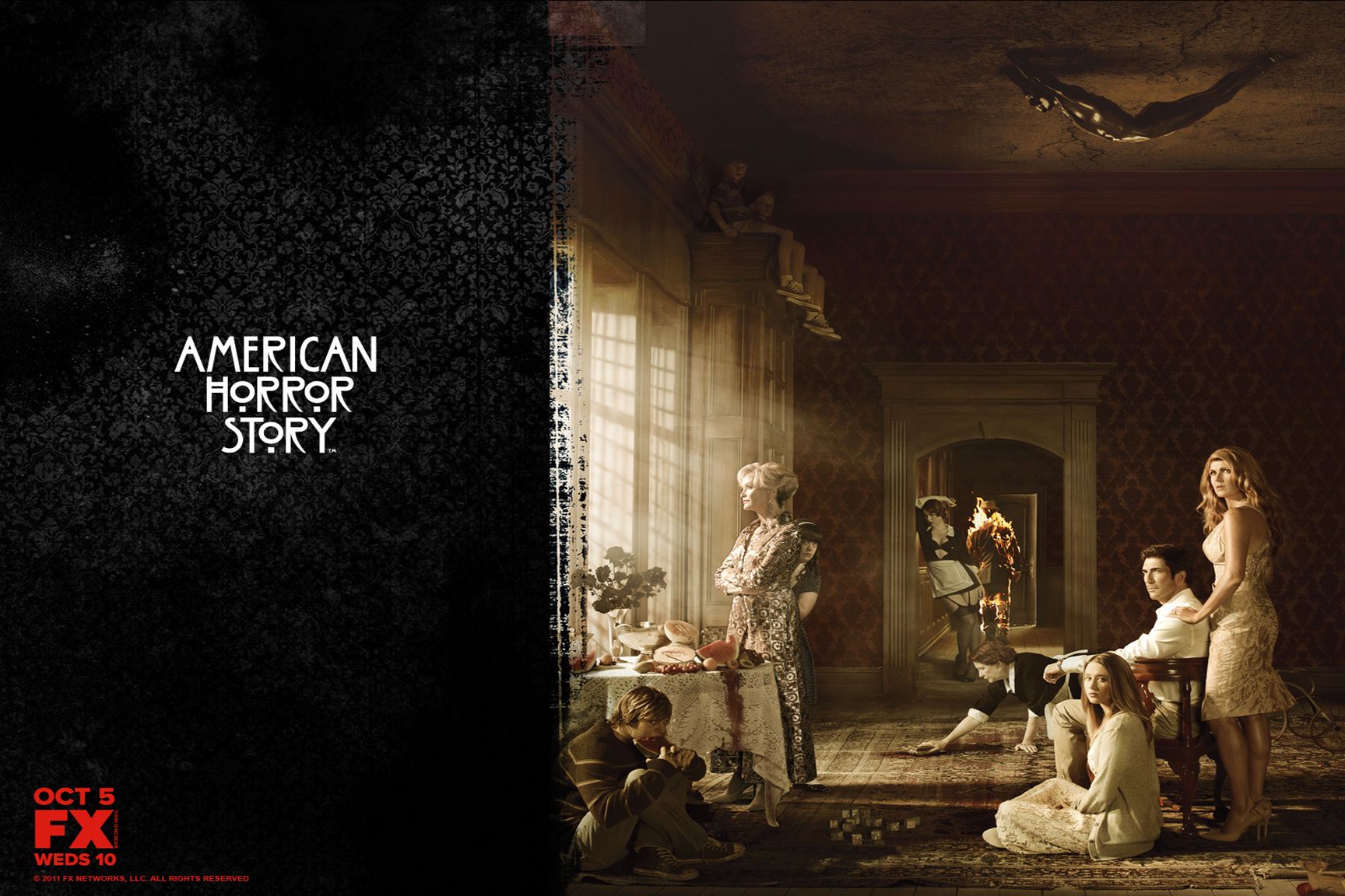 Американ стори. Аиу AHS обои. American Horror story 1 сезон. Murder House сериал. Американская история ужасов заставка.