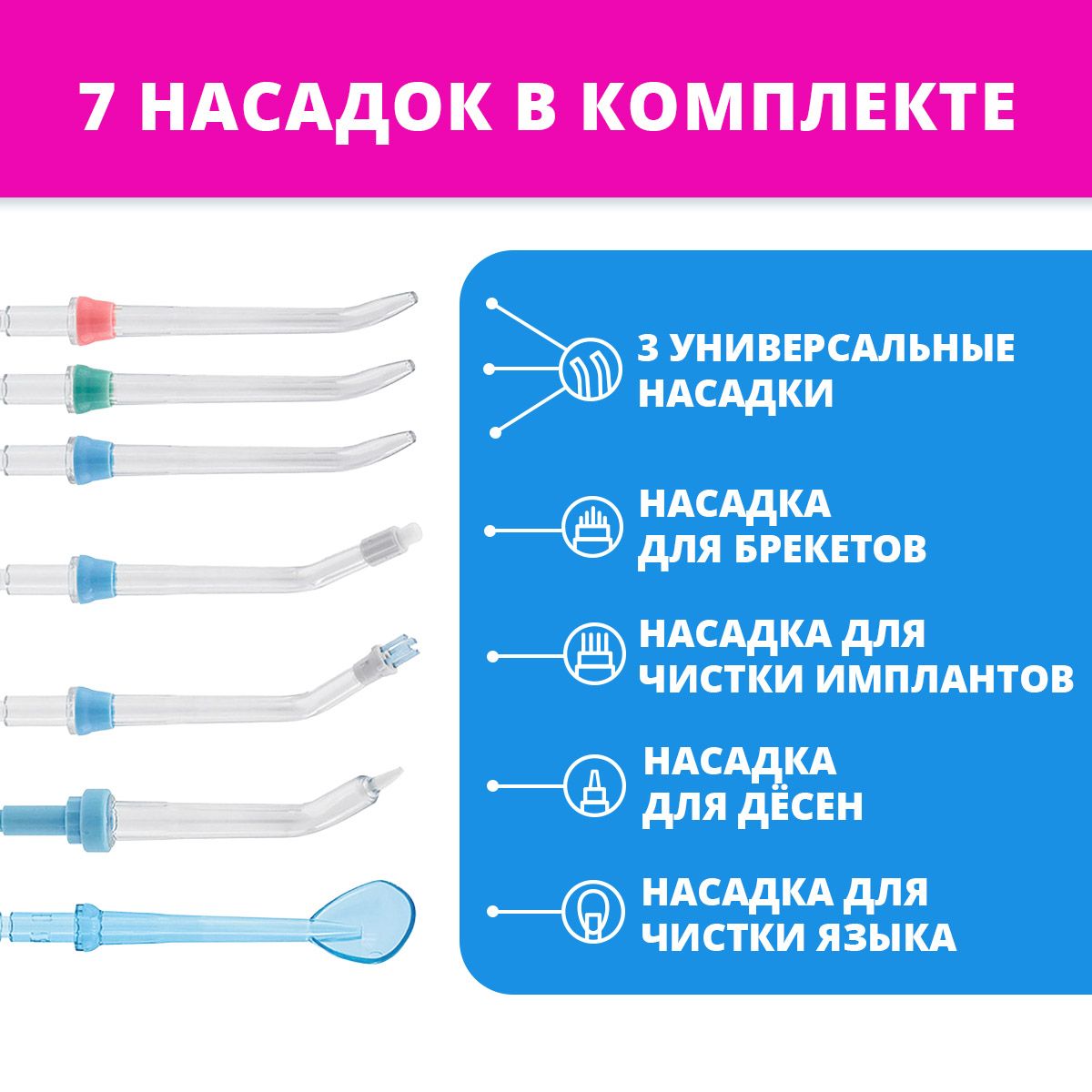 Насадки для ирригатора какая для чего