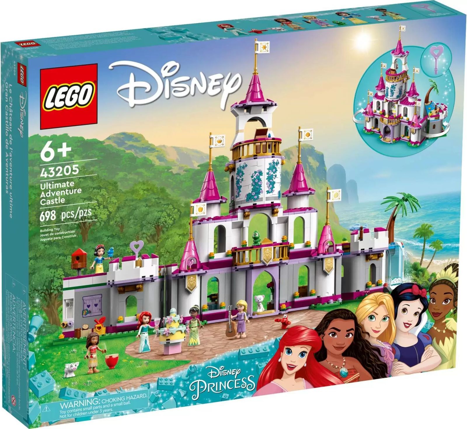 Конструктор LEGO Disney Princess Замок приключений Ultimate, 698 деталей,  6+, 43205 - купить с доставкой по выгодным ценам в интернет-магазине OZON  (751373069)