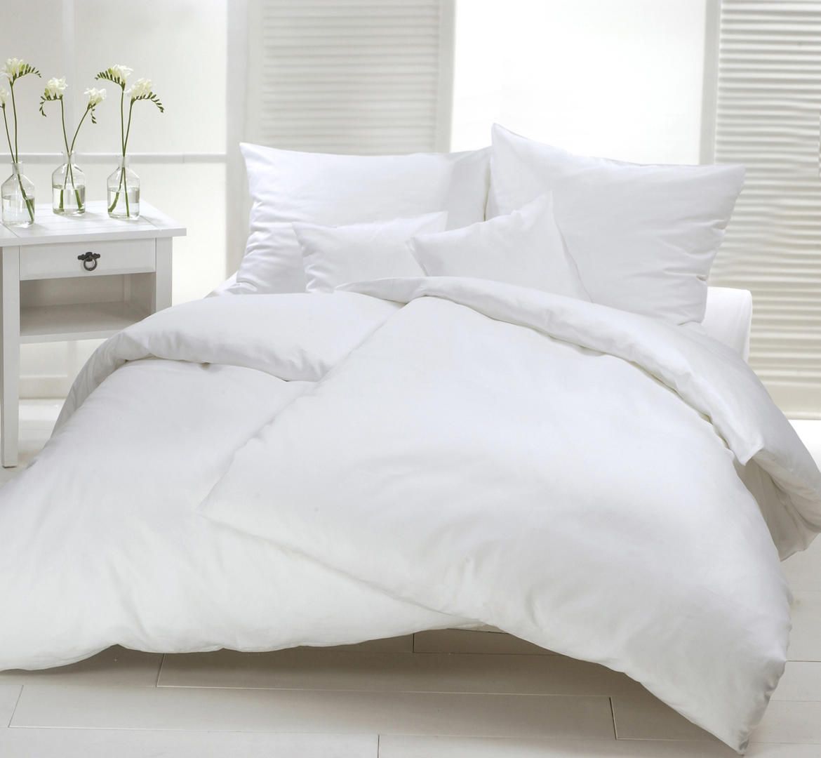 Белое постельное белье в интерьере