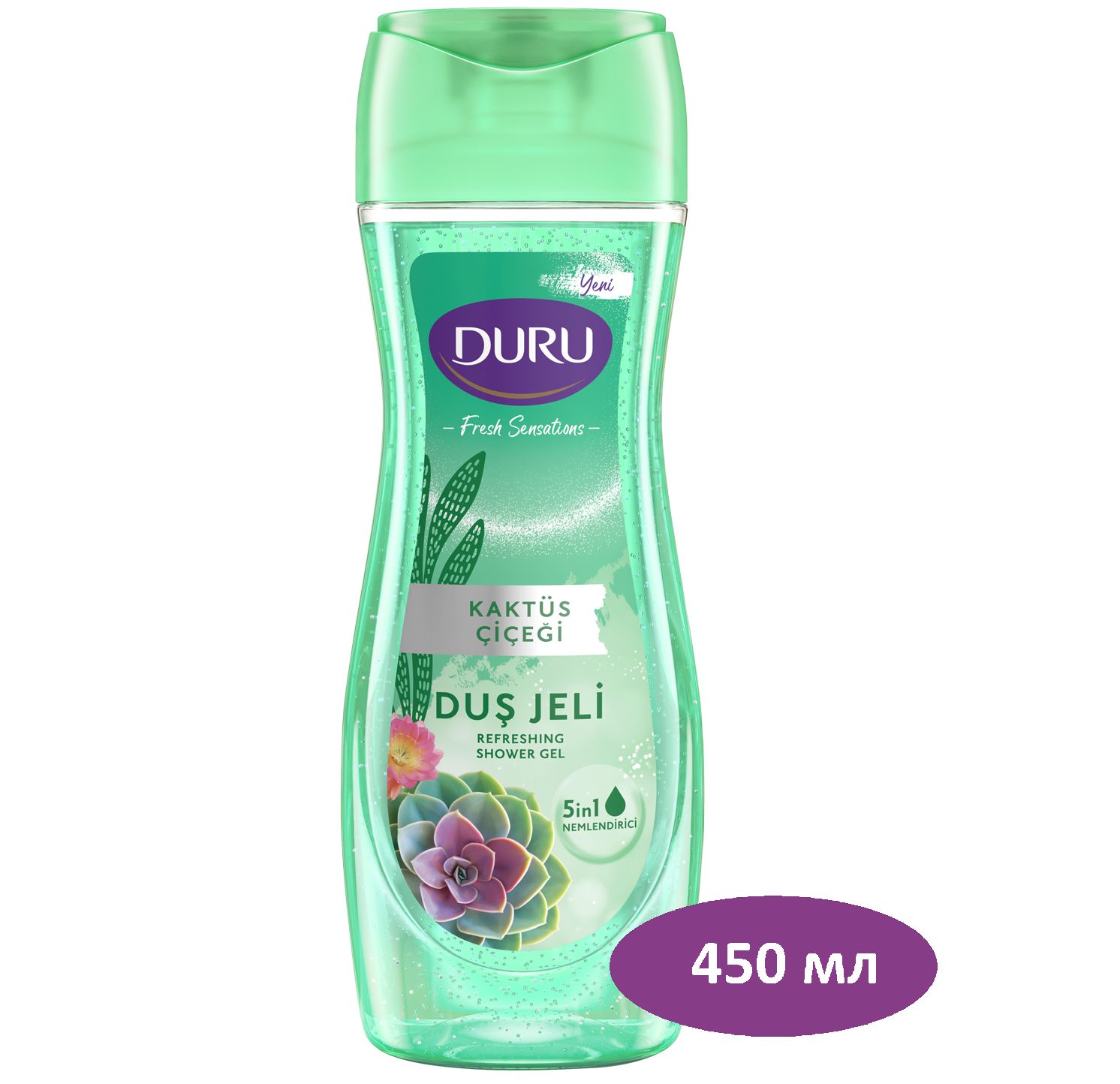 Гель для душа DURU Fresh Sensations Цветок кактуса, 450 мл