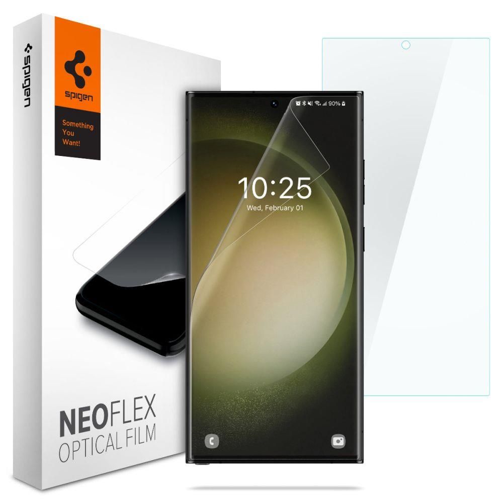 ЗащитнаяпленкаSPIGENдляGalaxyS23Ultra-NeoFlex-2шт-Прозрачный-AFL05943