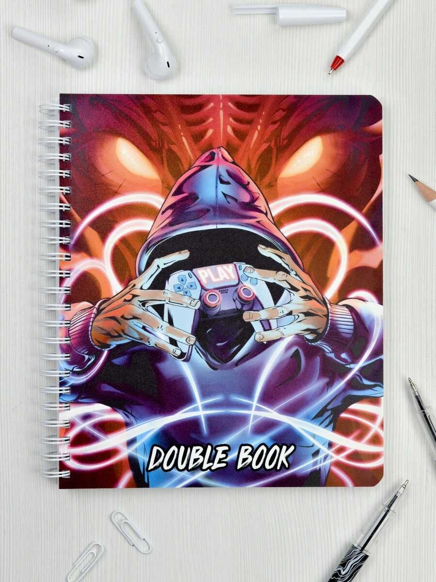 Double book. Тетрадь Феникс+ Double book а5 100л клетка,линия кото-фантазия греб 57909. Тетрадь Double book a5 100л. На кольцах Феникс+ Лесной офис 61533.