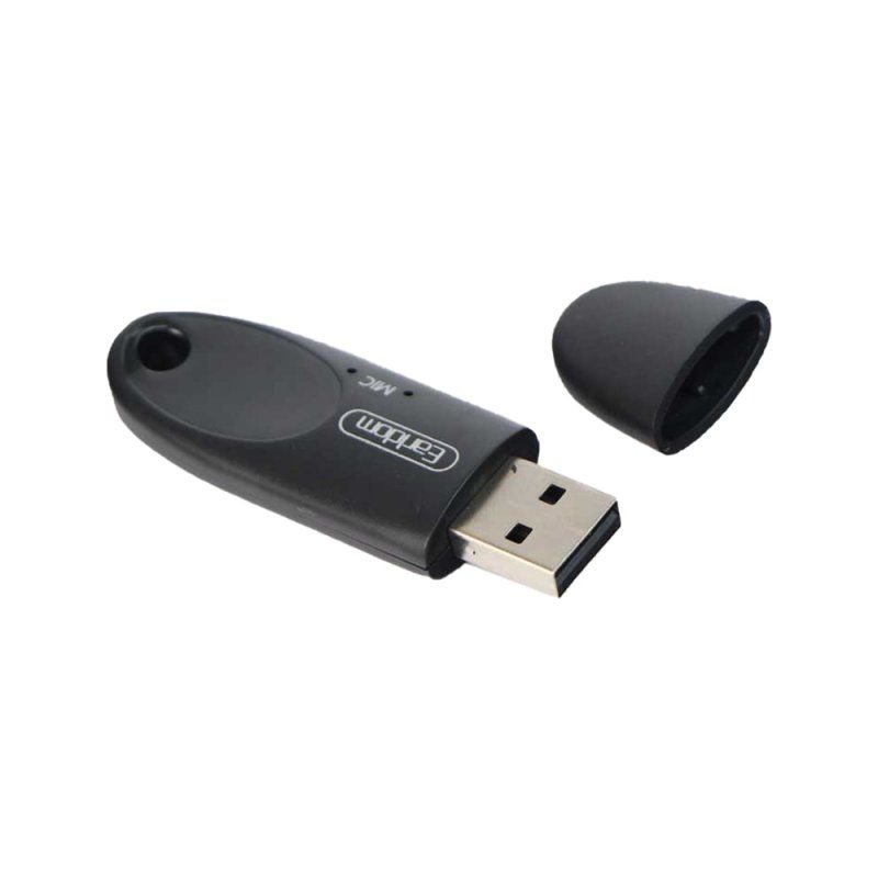 Автомобильный USB адаптер c Bluetooth Earldom ET-M40, V 5.0, микрофон, черный