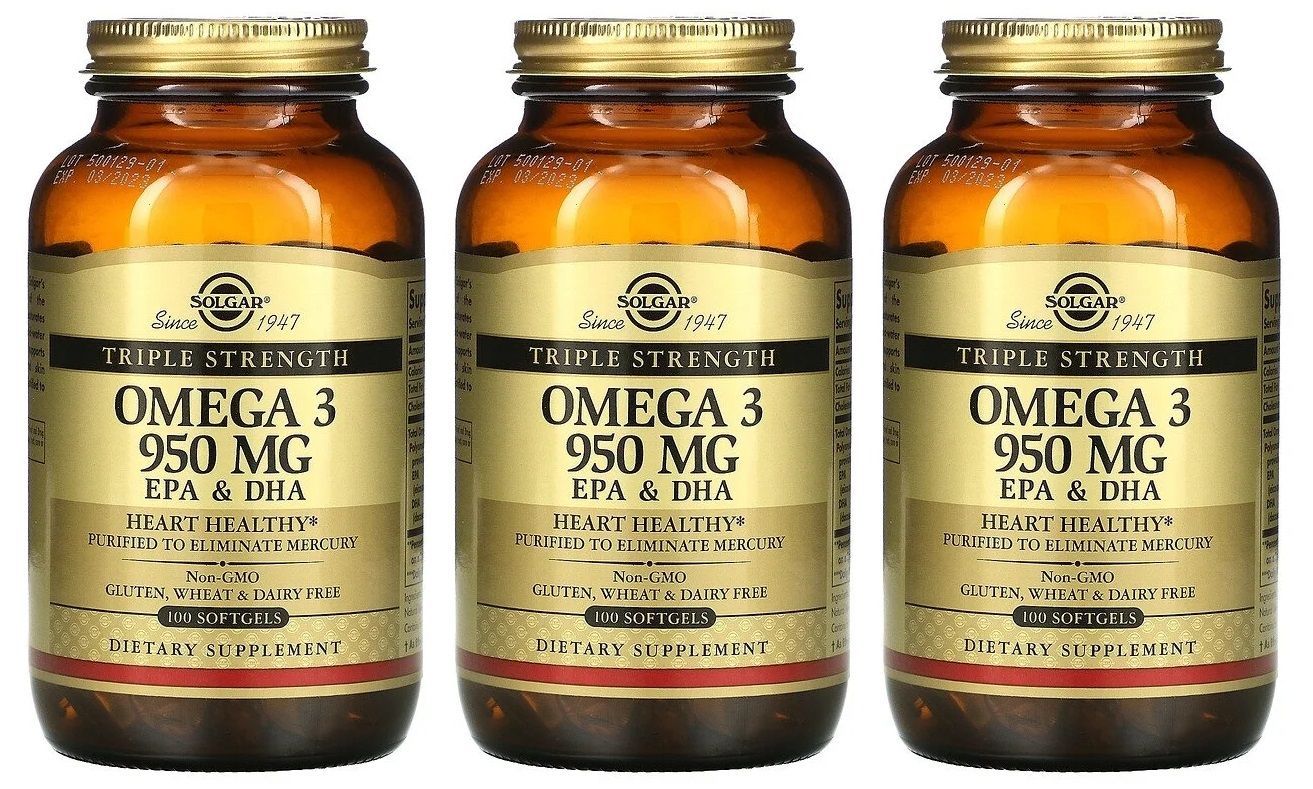 Solgar triple omega. Солгар тройная Омега-3 950мг ЭПК. Тройная Омега-3 950 мг. Triple strength Omega 3 Solgar. Solgar Triple strength Omega-3 EPA DHA капсулы.