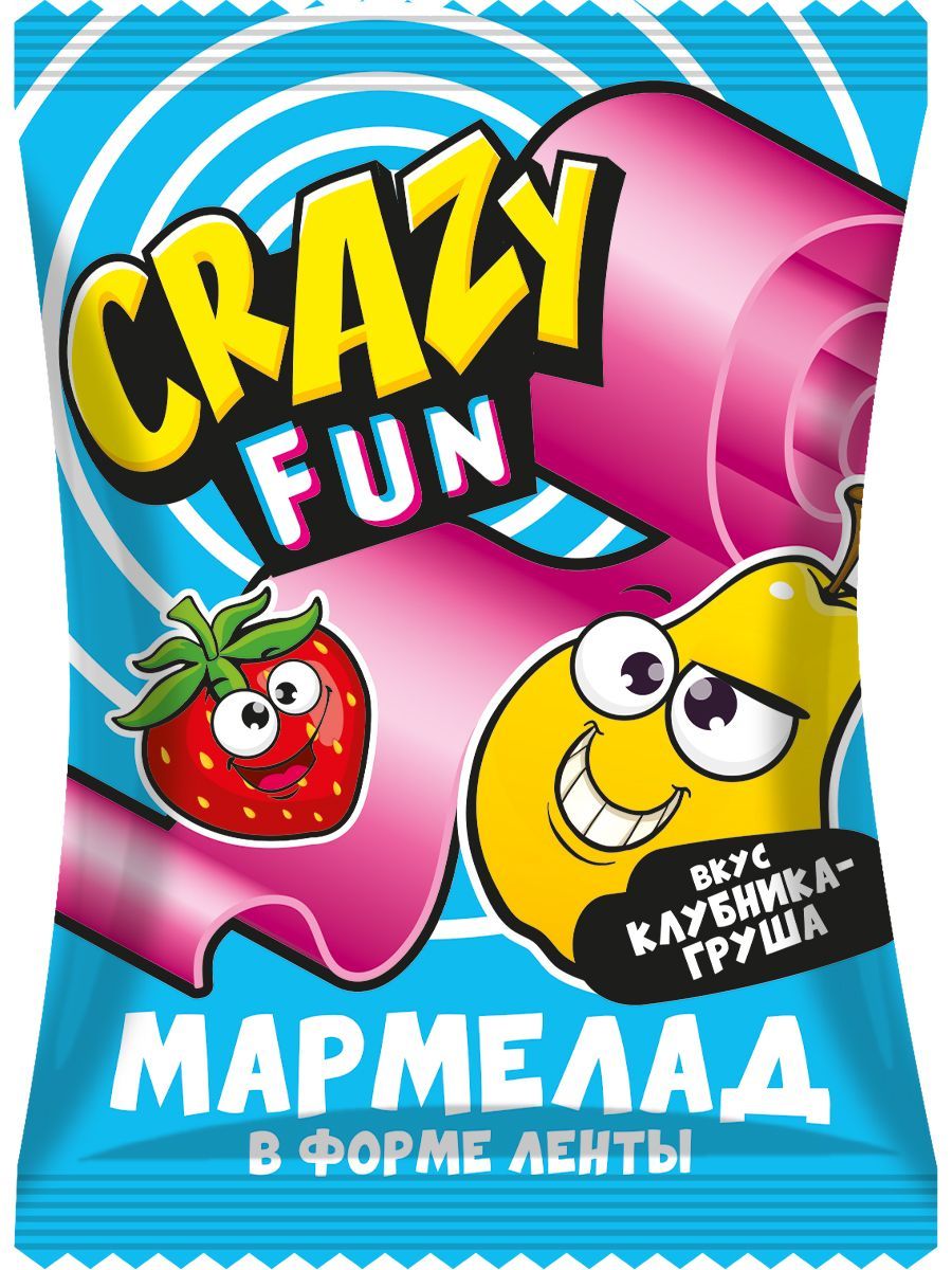 CRAZY FUN Мармелад в форме ленты, 30 шт по 10г - купить с доставкой по  выгодным ценам в интернет-магазине OZON (921945847)