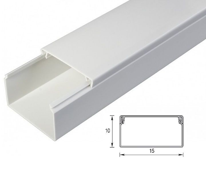 Кабельканалдляпроводовбелый15х10мм,длина1м,2шт