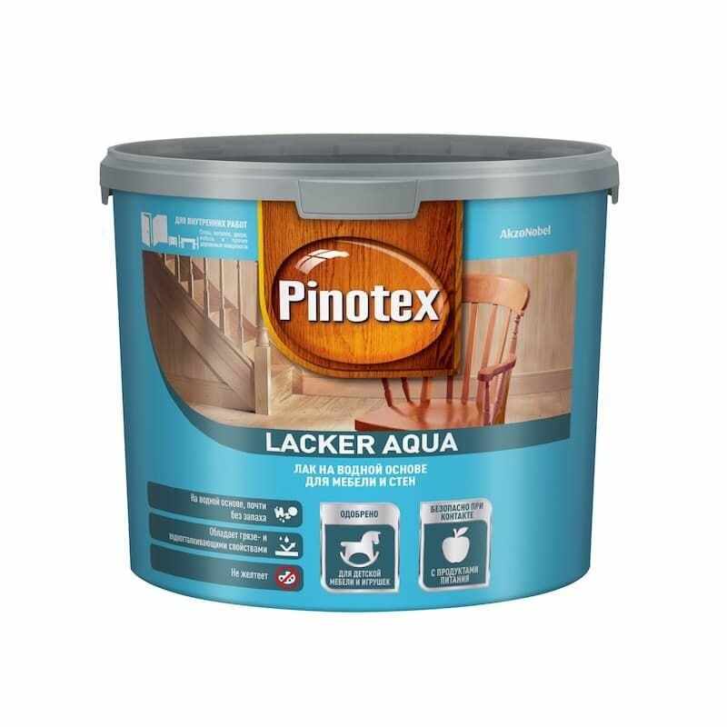 Лак PINOTEX Lacker Aqua на водной основе для мебели и стен матовый 2,7 л