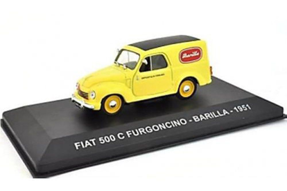 Модель коллекционная Fiat 500C furgoncino barilla 1951 yellow