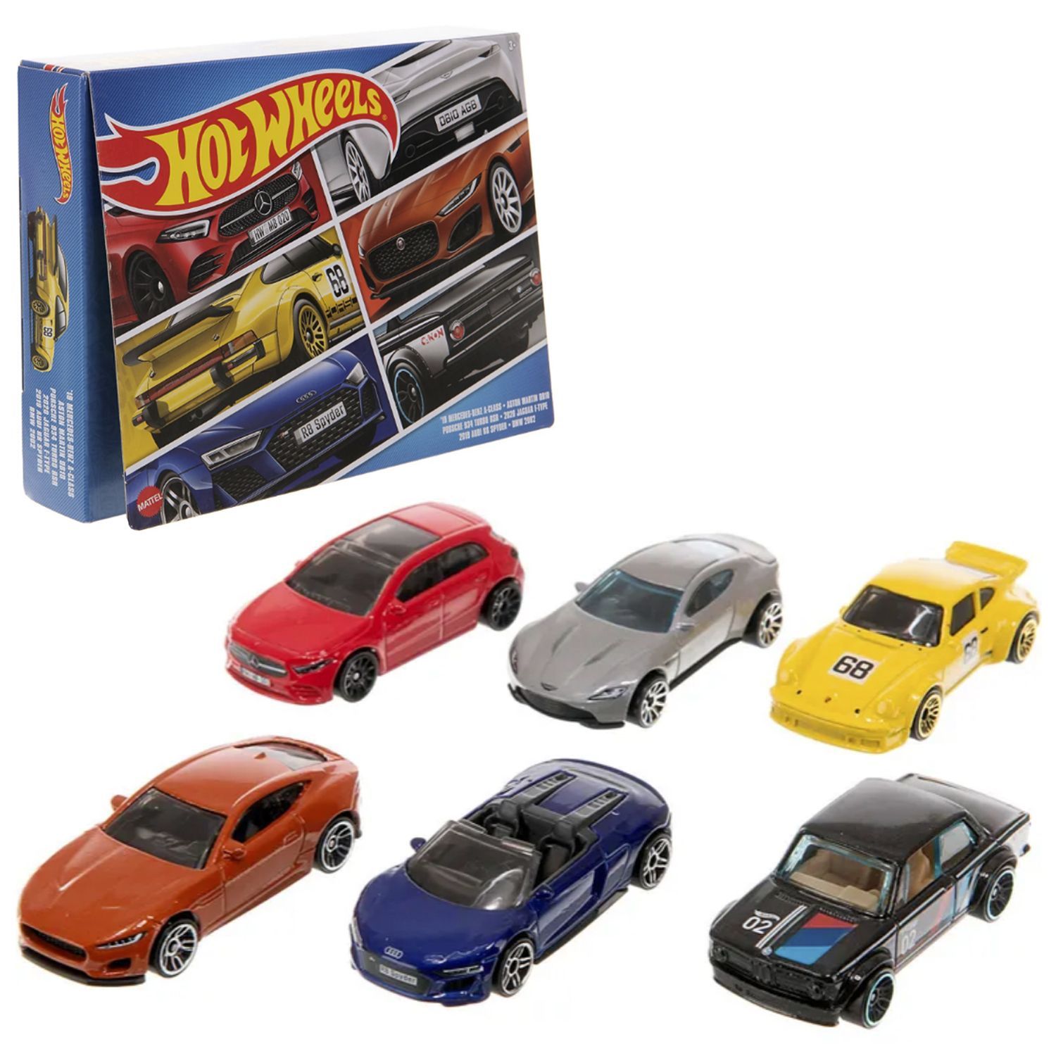 Набор из 6 игрушечных машинок Hot Wheels коллекция Европейские автомобили,  масштаб 1:64 (металлические), серия Car Culture, возраст 3+ - купить с  доставкой по выгодным ценам в интернет-магазине OZON (987374493)