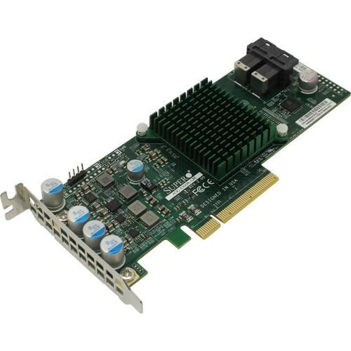 Контроллер AOC-S3008L-L8i Broadcom 3008 SAS controller, 8-port (internal), 12Gb/s per port, Supports