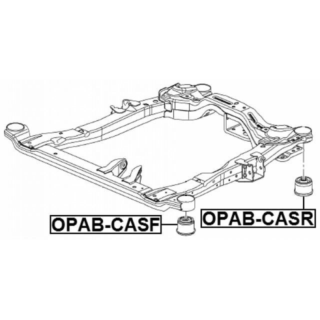 Casr. FEBEST OPAB-j13b. Сайлентблоки подрамника Eclipse 3. Сайлентблок переднего подрамника Опель Антара.