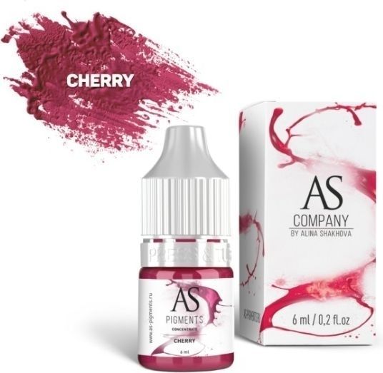 AS Company Пигмент Алины Шаховой для татуажа губ Cherry (Вишня), 6 мл