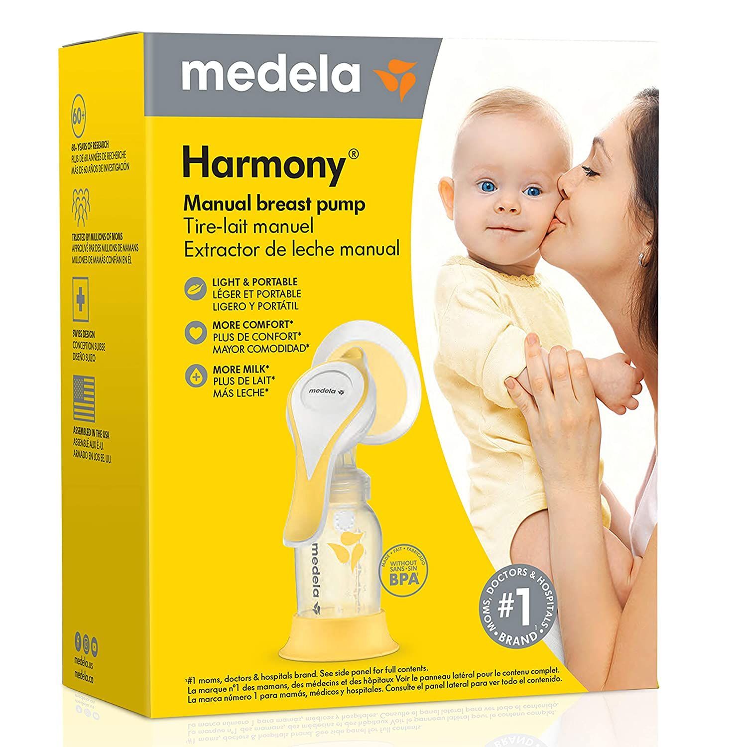 Ручной молокоотсос Medela с системой Flex Shields Harmony для большего комфорта и большего количества молока