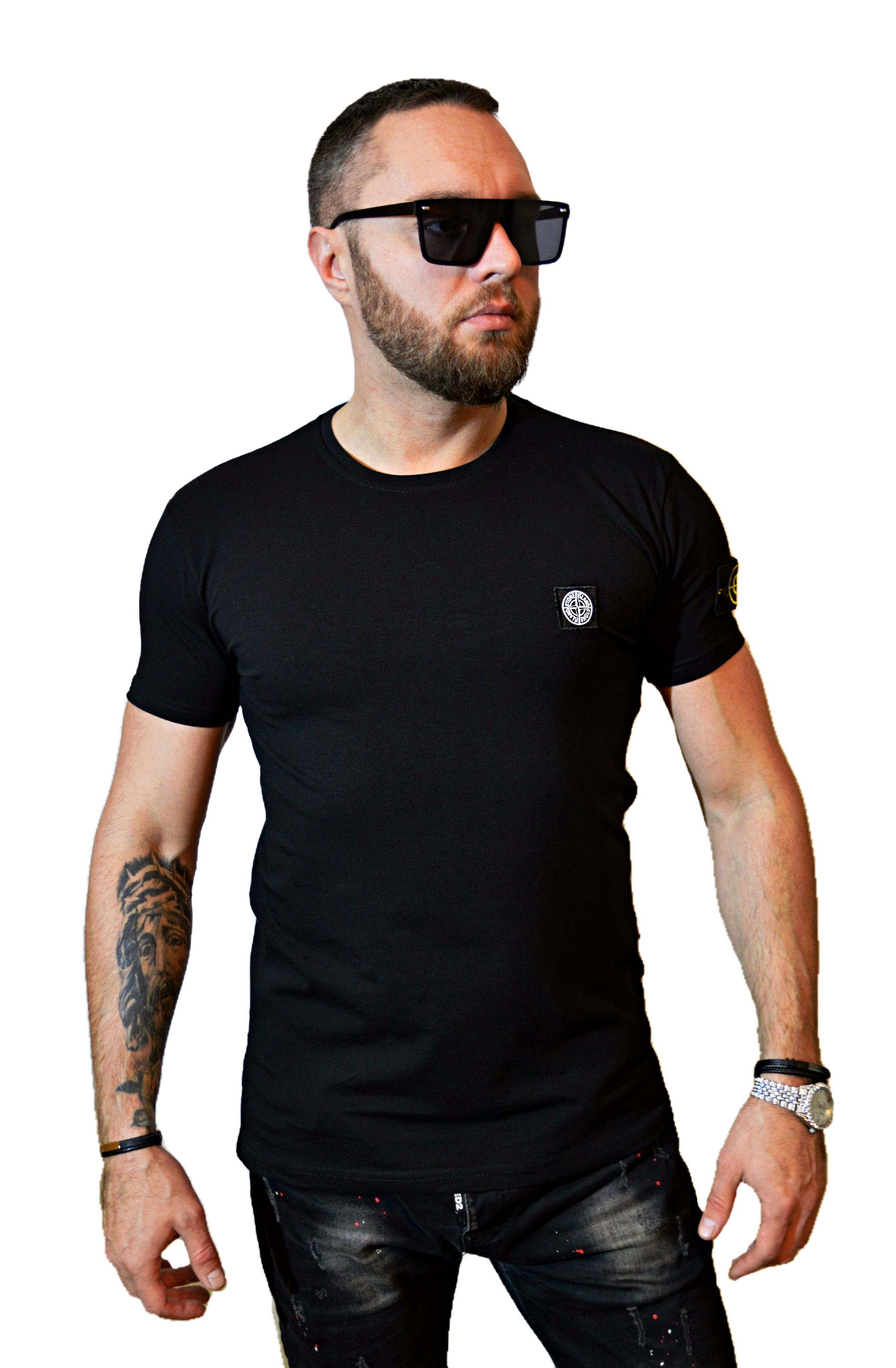 Moncler футболка мужская черная