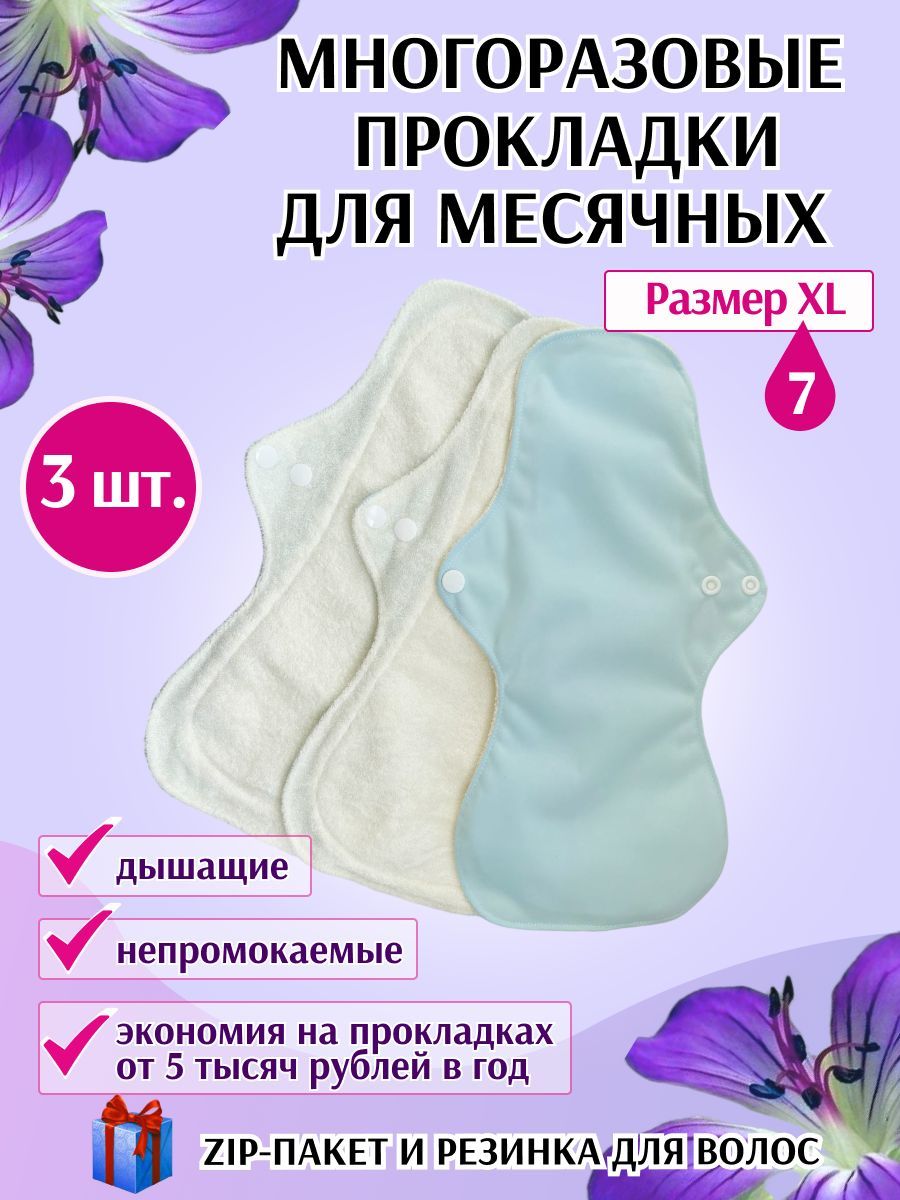 CARECUPПрокладкимногоразовые3шт